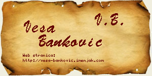 Vesa Banković vizit kartica